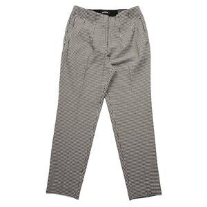 Express High Rise Houndstooth Ankle Trousers Stretch Workwear B&W Womens M NEW